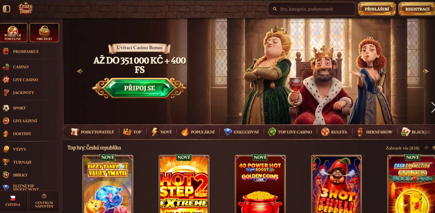Crazytower Casino Screen